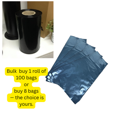 Knockout Tube Bag – Heavy-Duty, Barista-Grade Coffee Waste Bin Liner- 8 individual bags or 1 roll of 100 bags